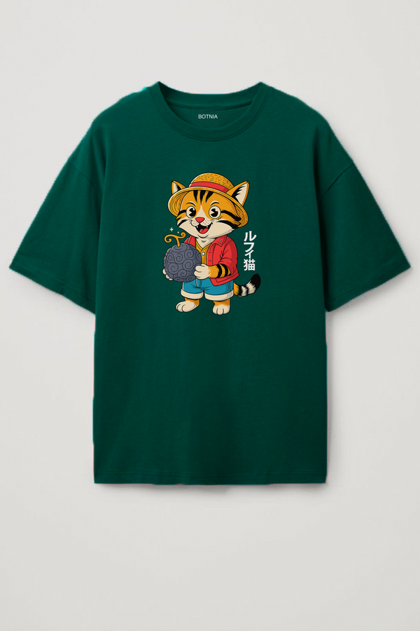 One Piece Cat - Oversized T-Shirt