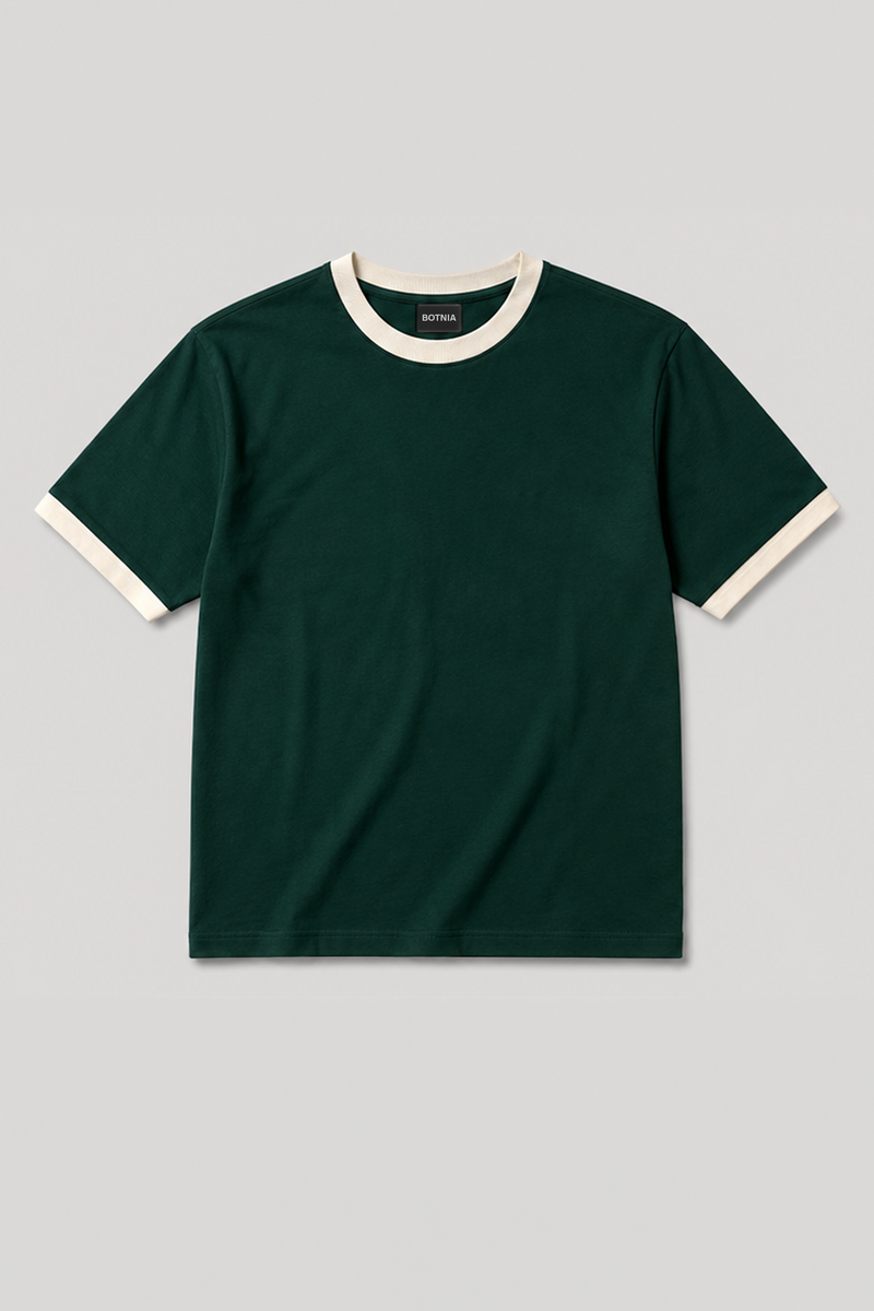 Emerald Green - Ringer Cropped Tee