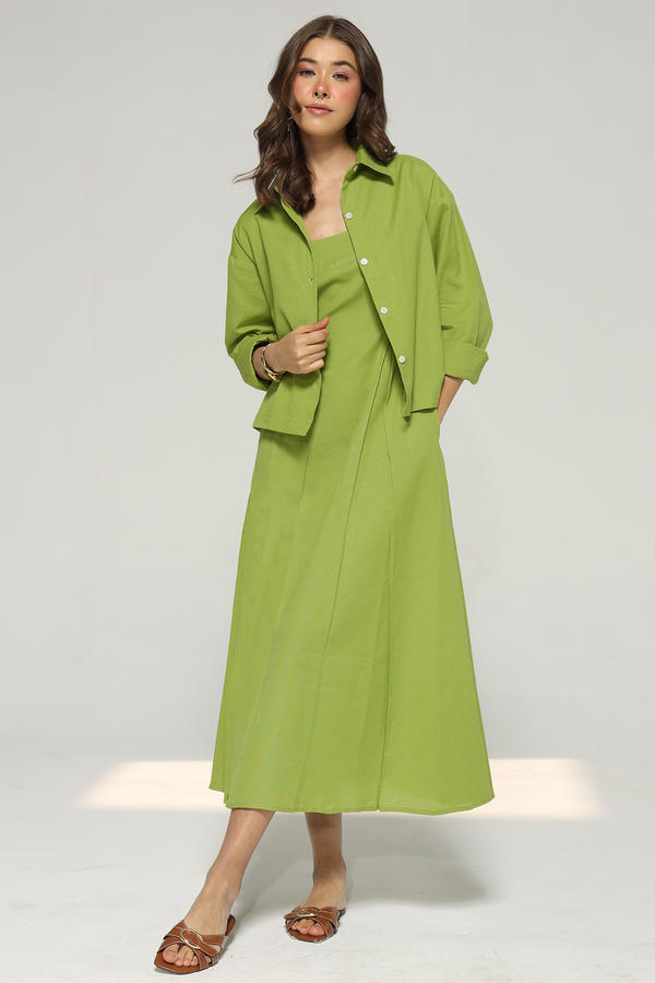Akaia Linen Set : Green