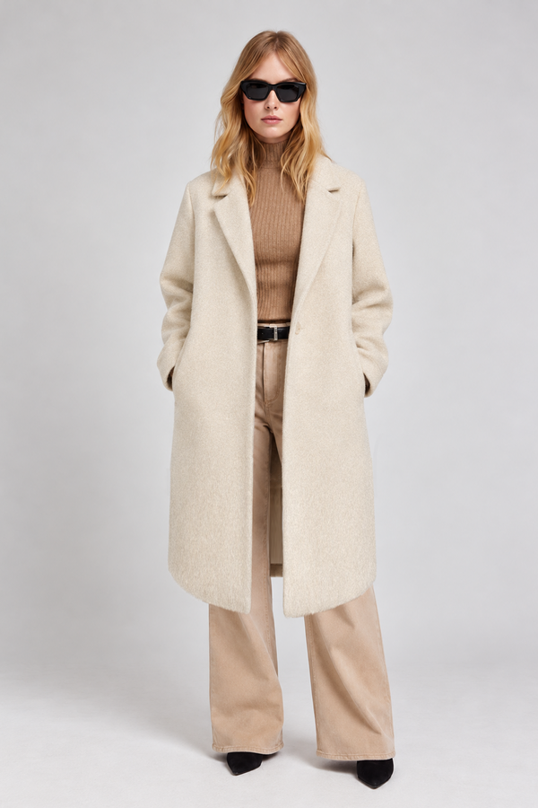 Vanilla - Wool Blend Long Coat