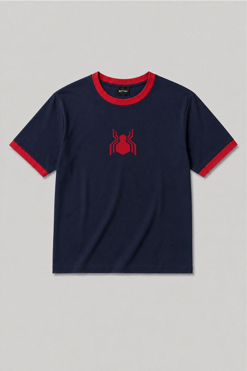 Spidey - Ringer Cropped Tee