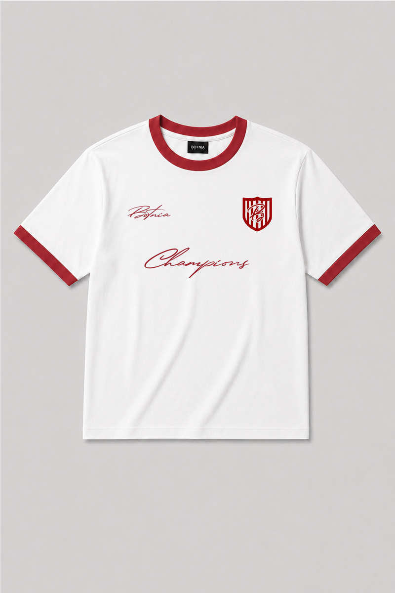 Champions - Ringer Cropped Tee