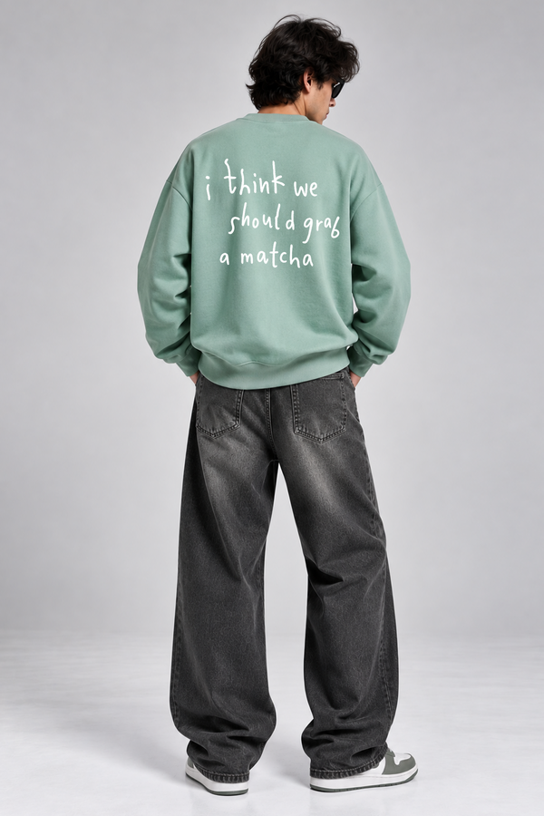 Grab A Matcha - Oversized Sweatshirt