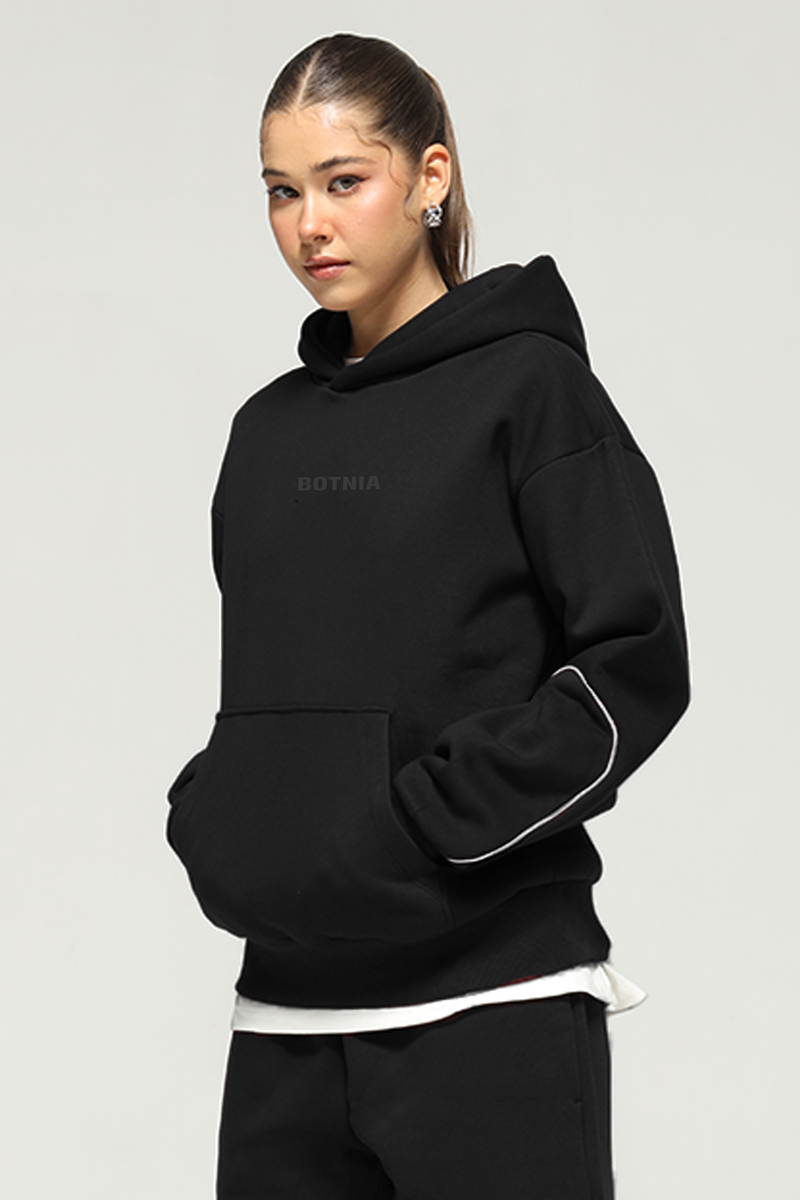 Jade - Oversized Hoodie - Blod Black
