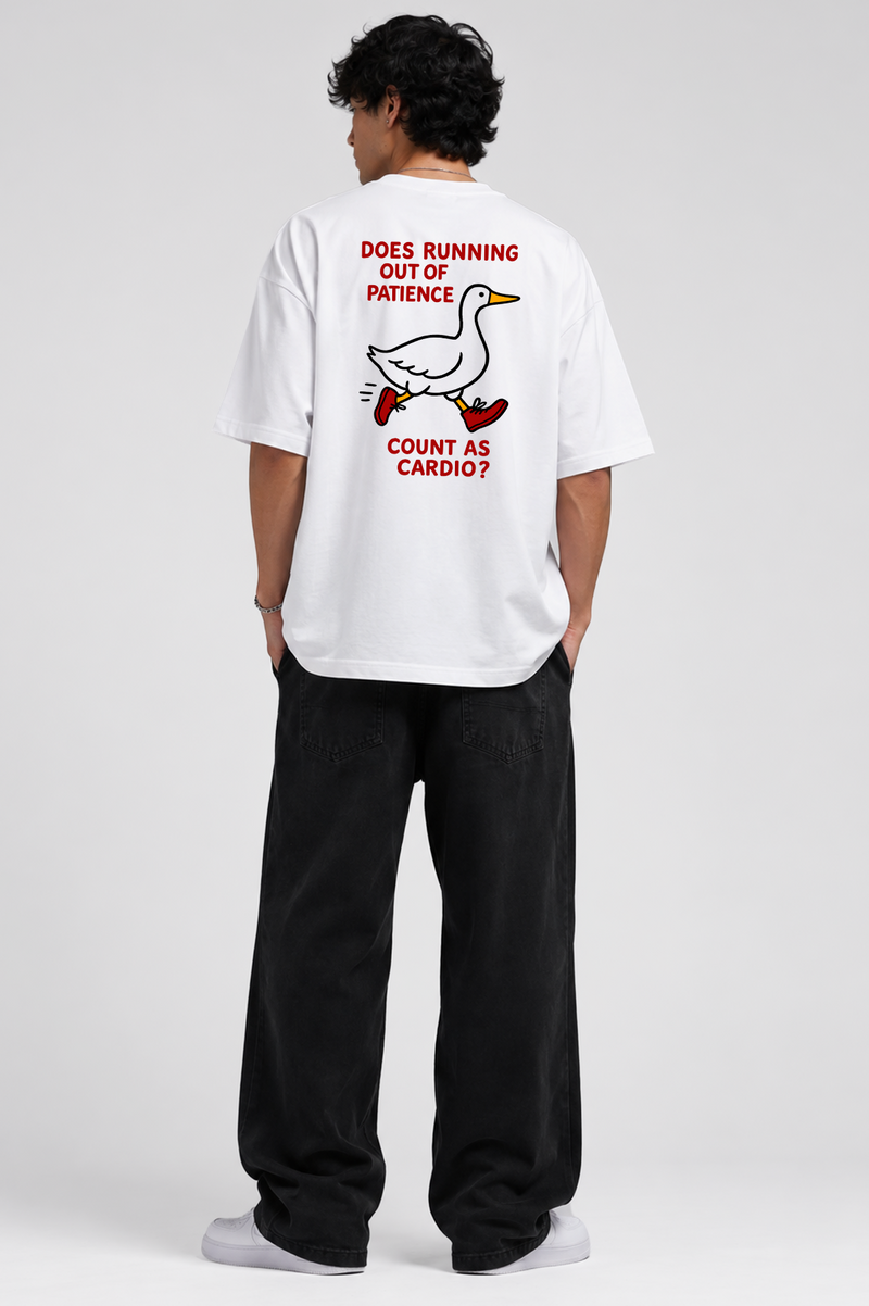 Does Running Out Of Patience - Oversized T-Shirt
