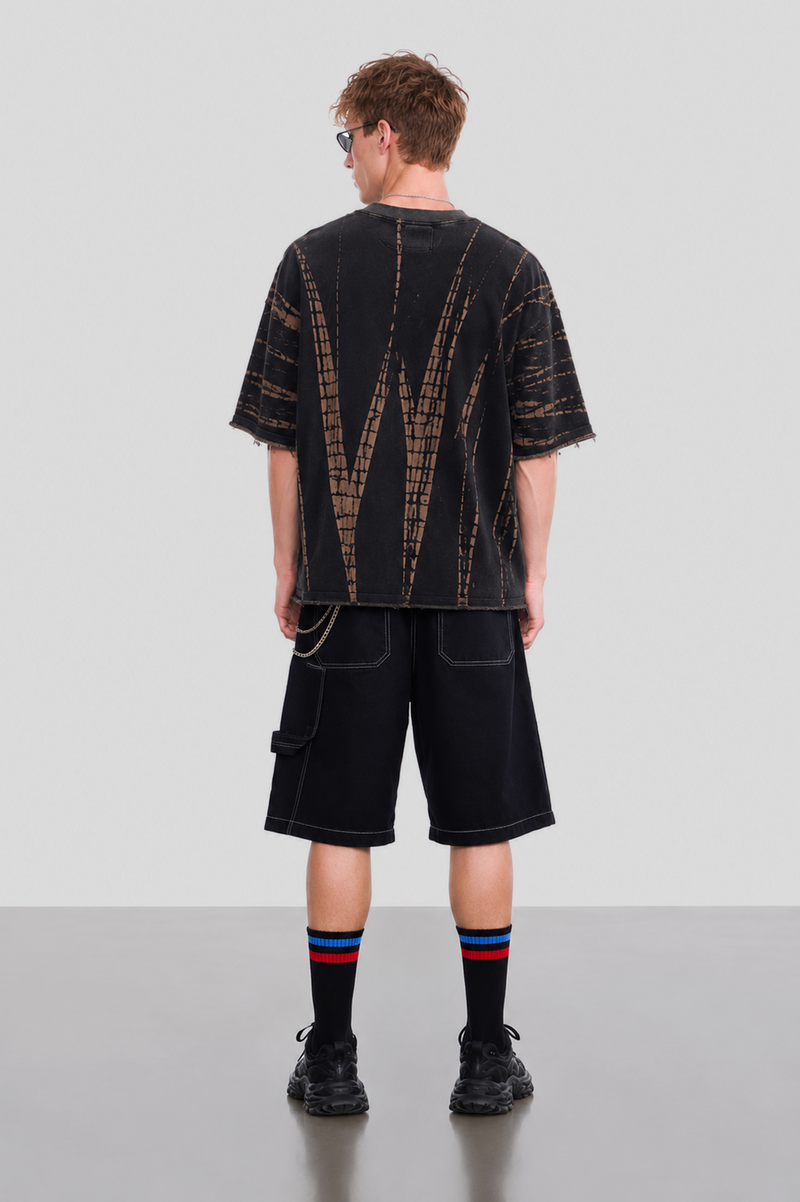 Unbothered Shadow Bleach - Oversized T-shirt