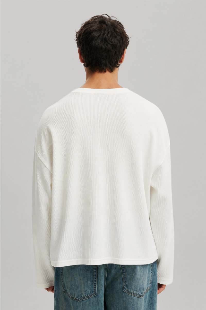 Henley Waffle - Off White