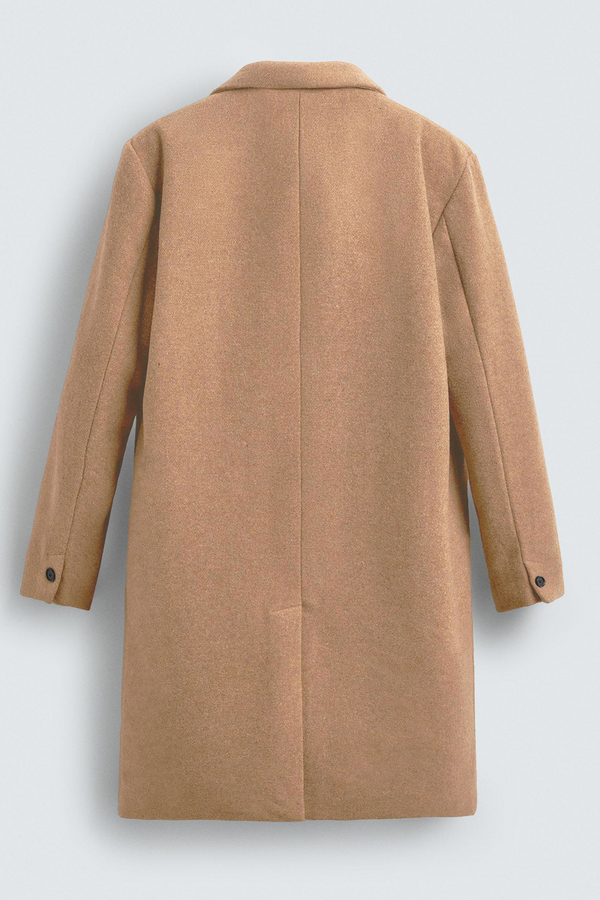 Camel - Men Wool Blend Coat
