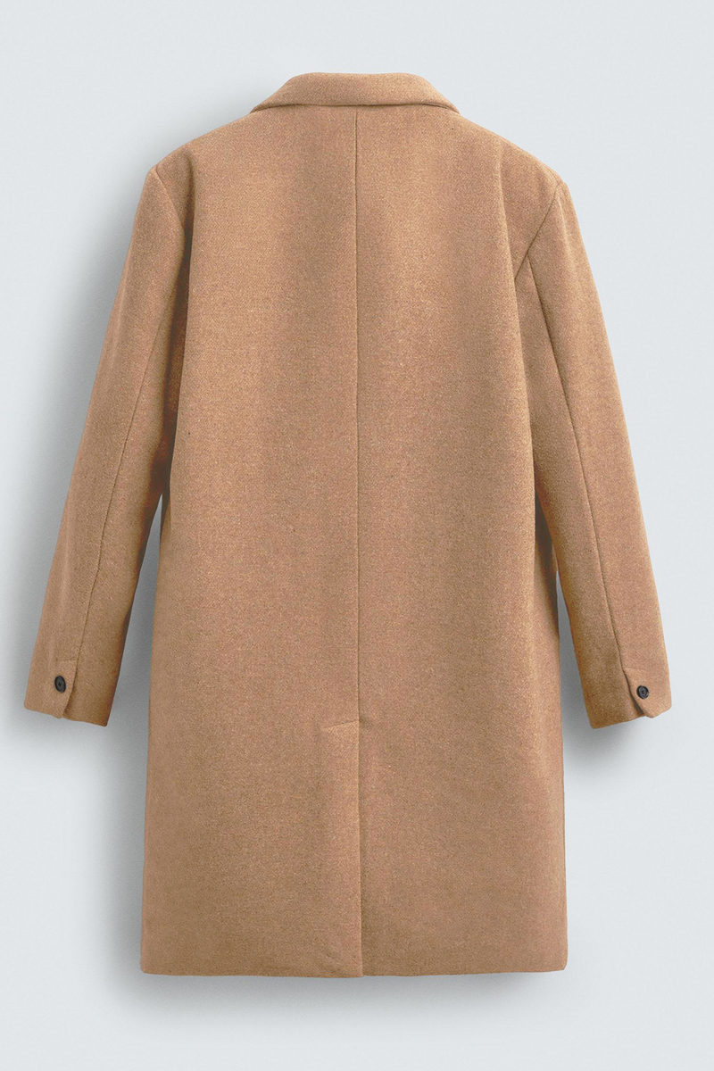 Camel - Men Wool Blend Coat