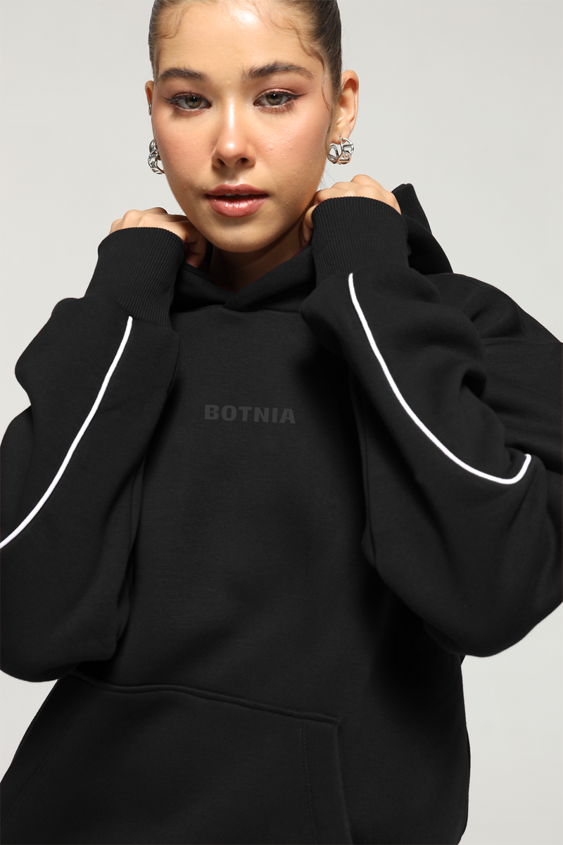 Jade - Oversized Hoodie - Blod Black