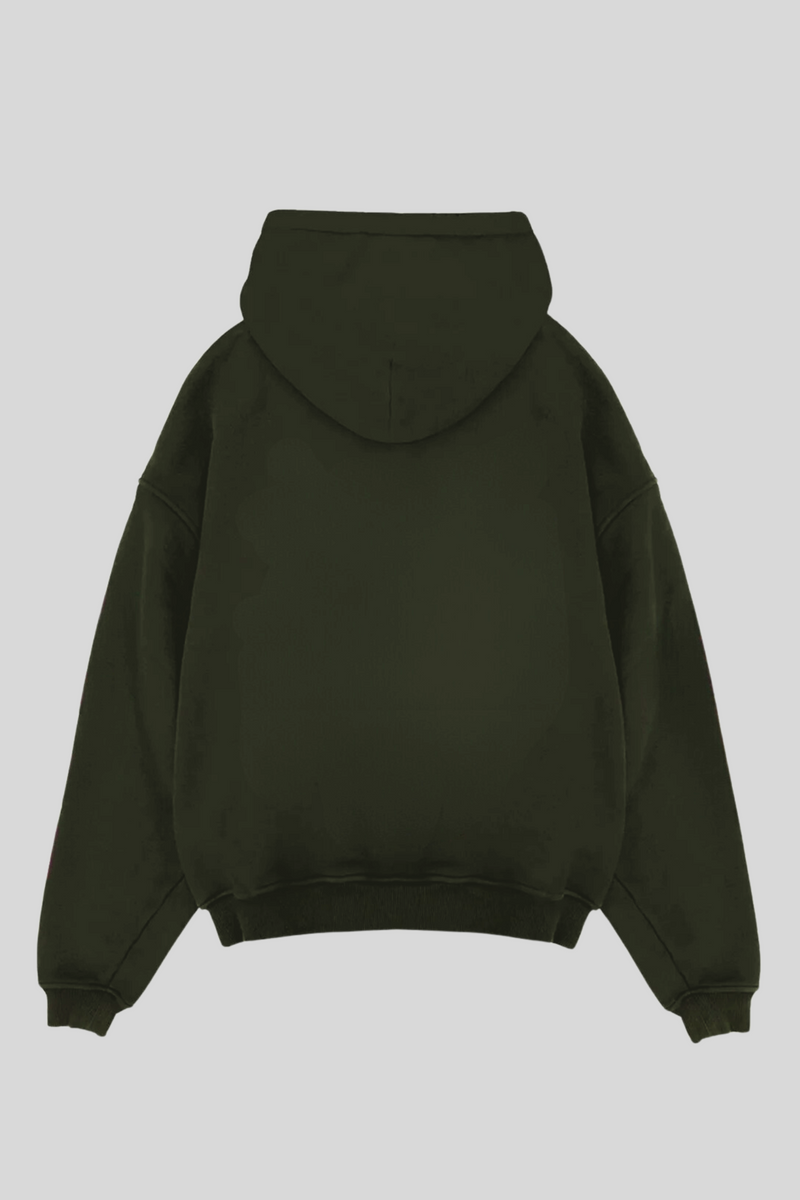 Oversized Hoodie- Deep Olive
