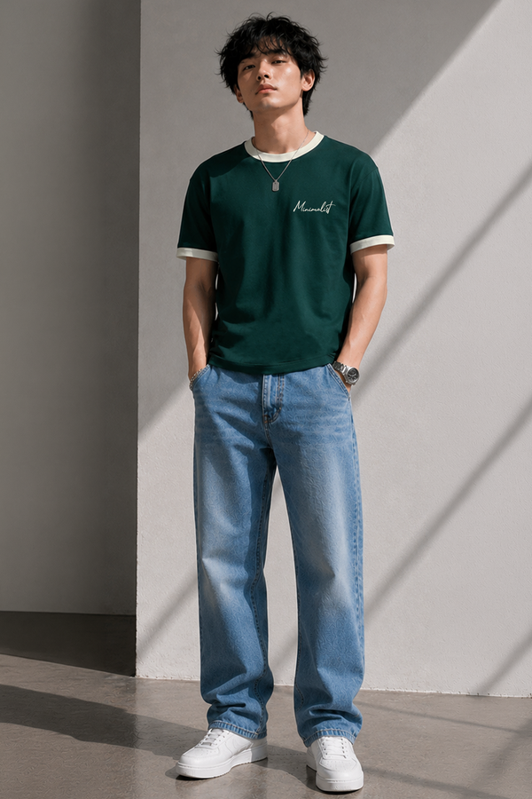Minimalist  - Ringer Cropped Tee