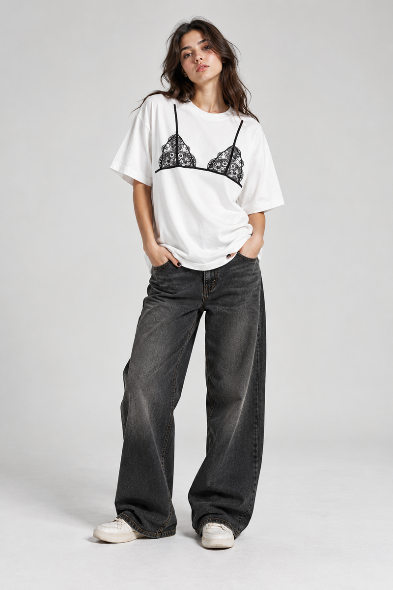 Lace Case - Oversized T-Shirt