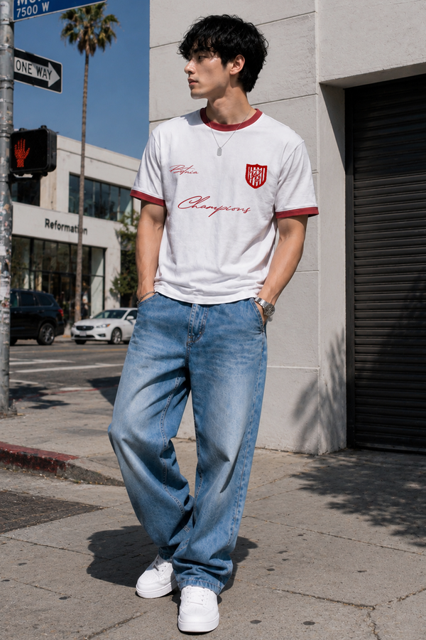 Champions - Ringer Cropped Tee