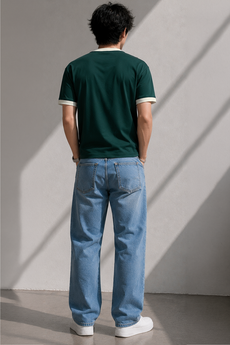 Emerald Green - Ringer Cropped Tee