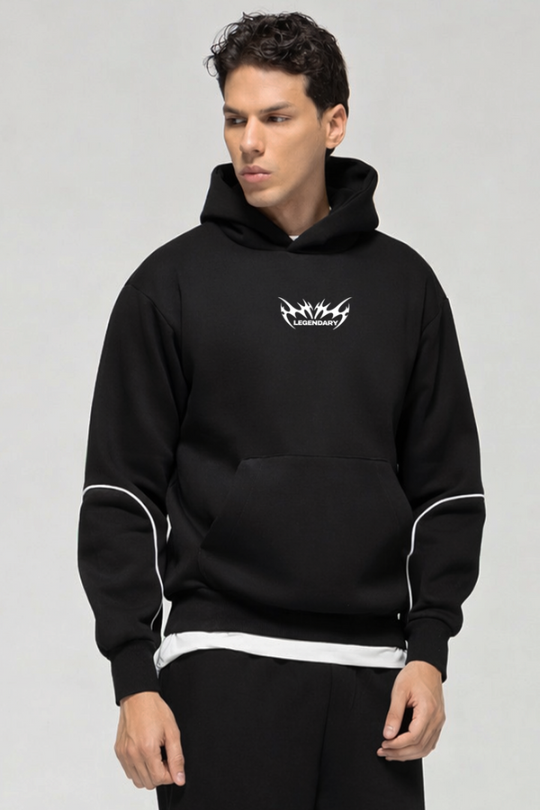 Legendary - Oversized Hoodie - Blod Black