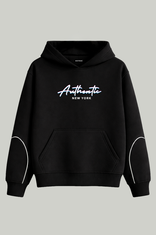 Authentic - Oversized Hoodie - Blod Black