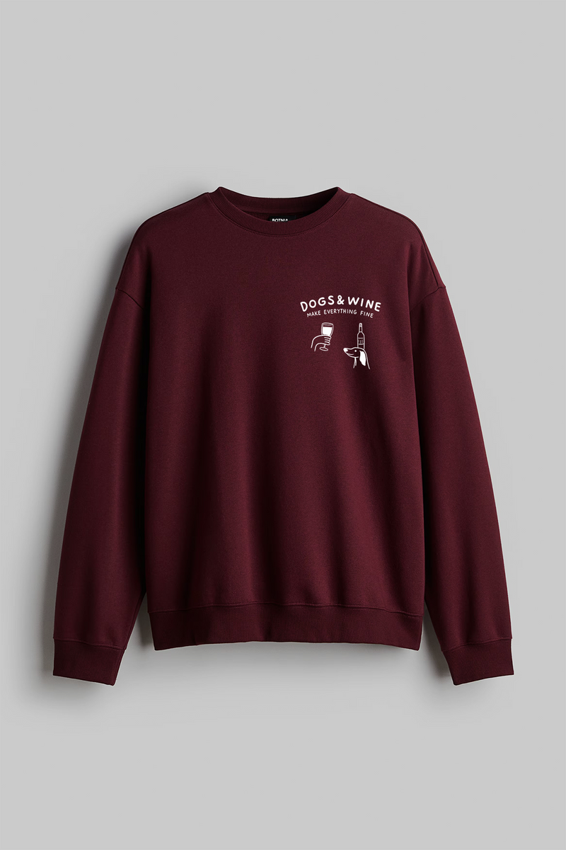 Dogs And Wine - Oversized Sweatshirt
