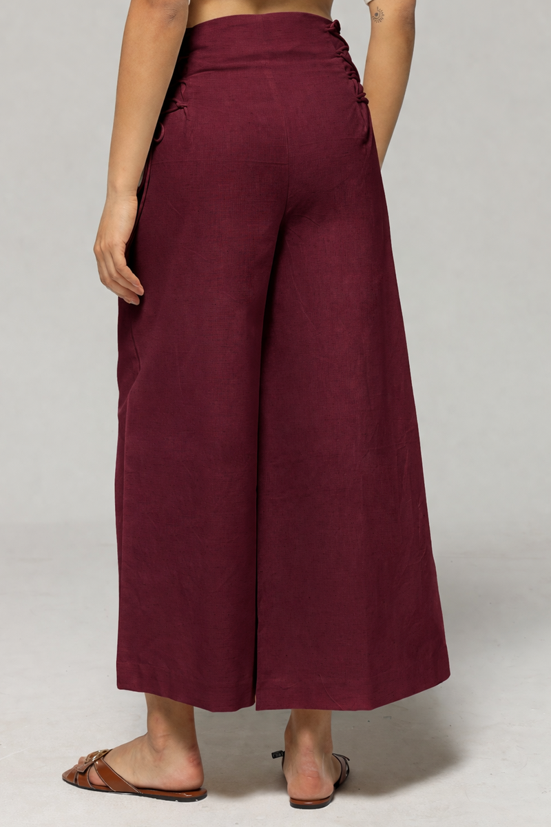 Olina Linen Pants : Merlot