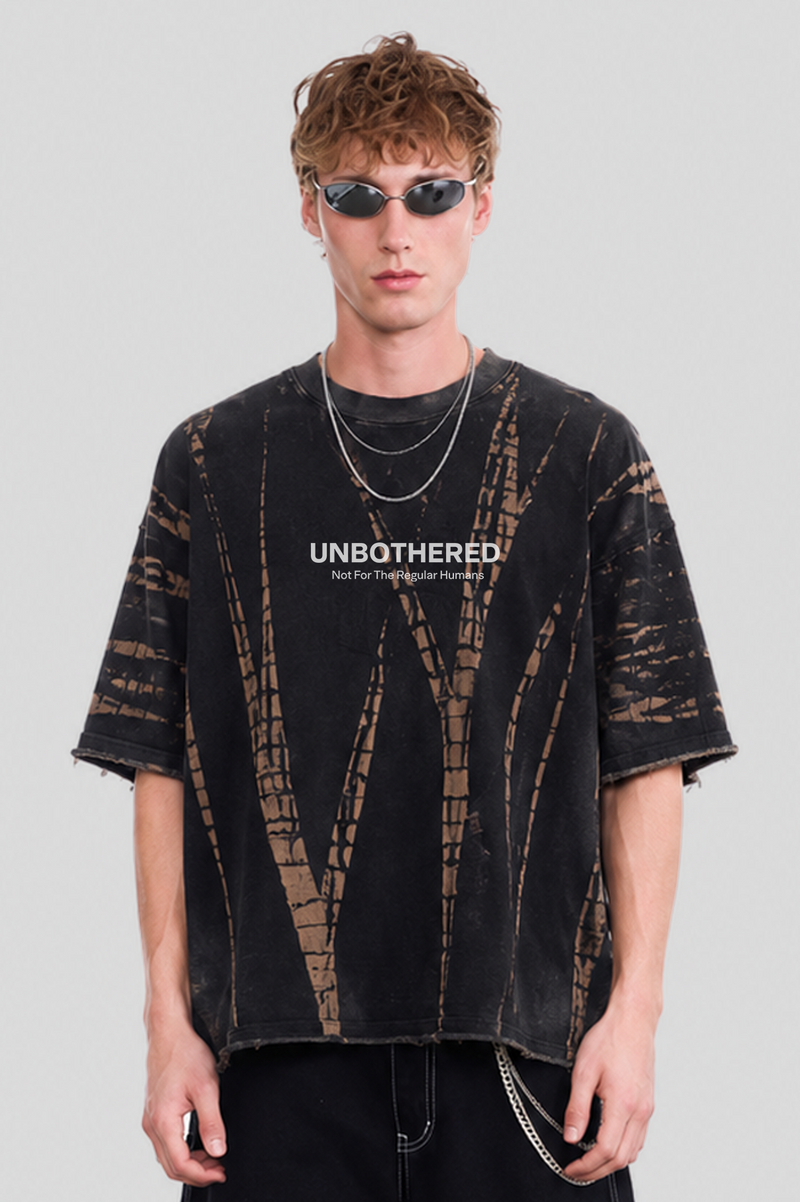 Unbothered Shadow Bleach - Oversized T-shirt