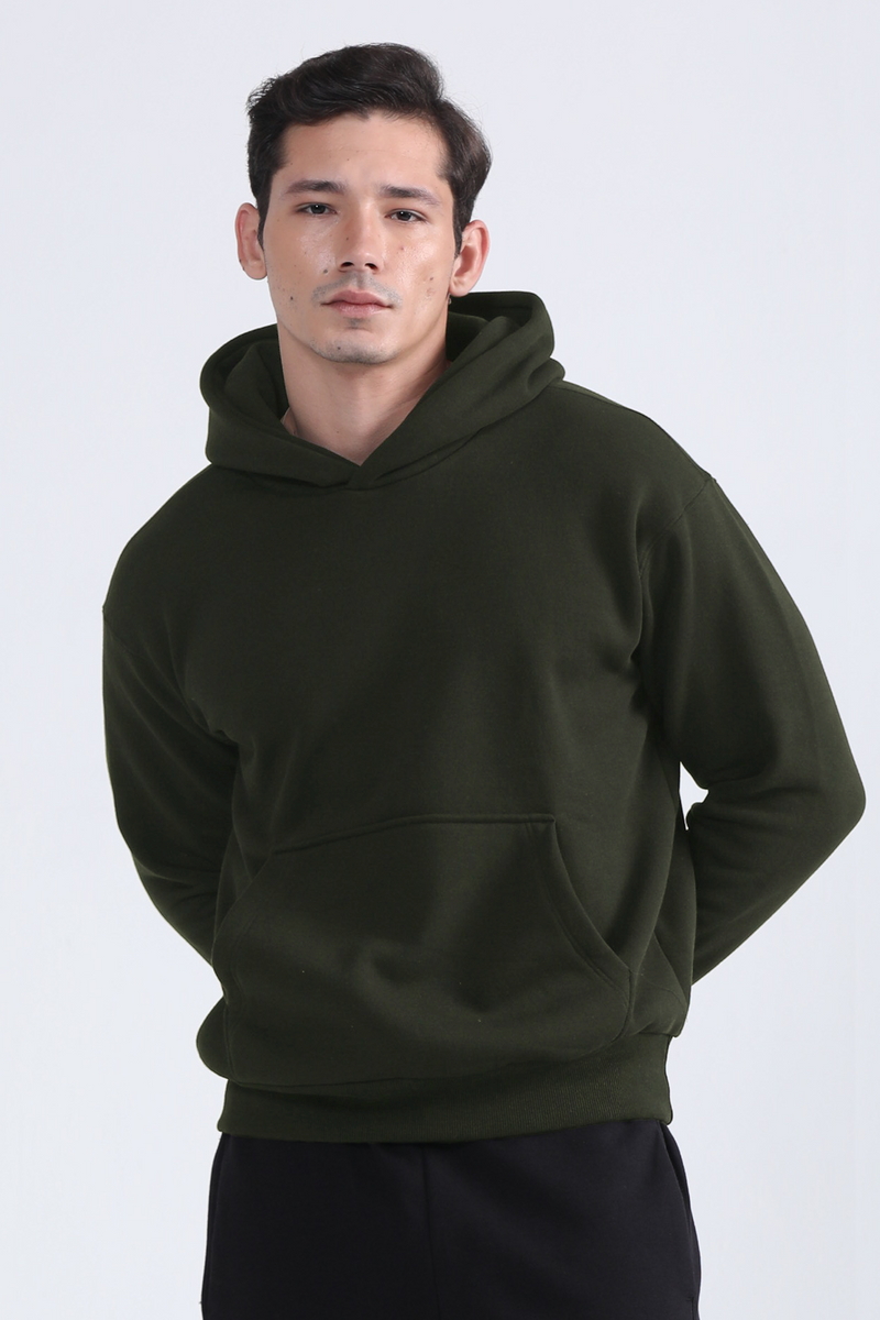 Oversized Hoodie- Deep Olive
