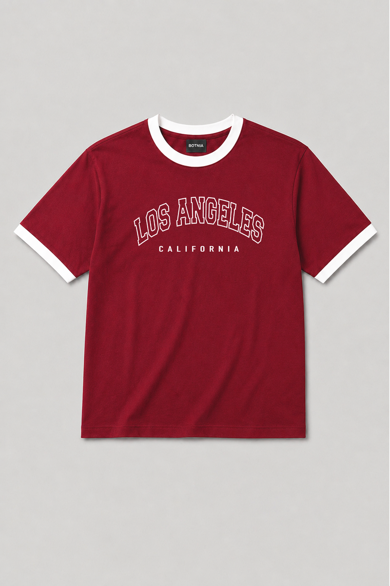 Los Angeles - Ringer Cropped Tee