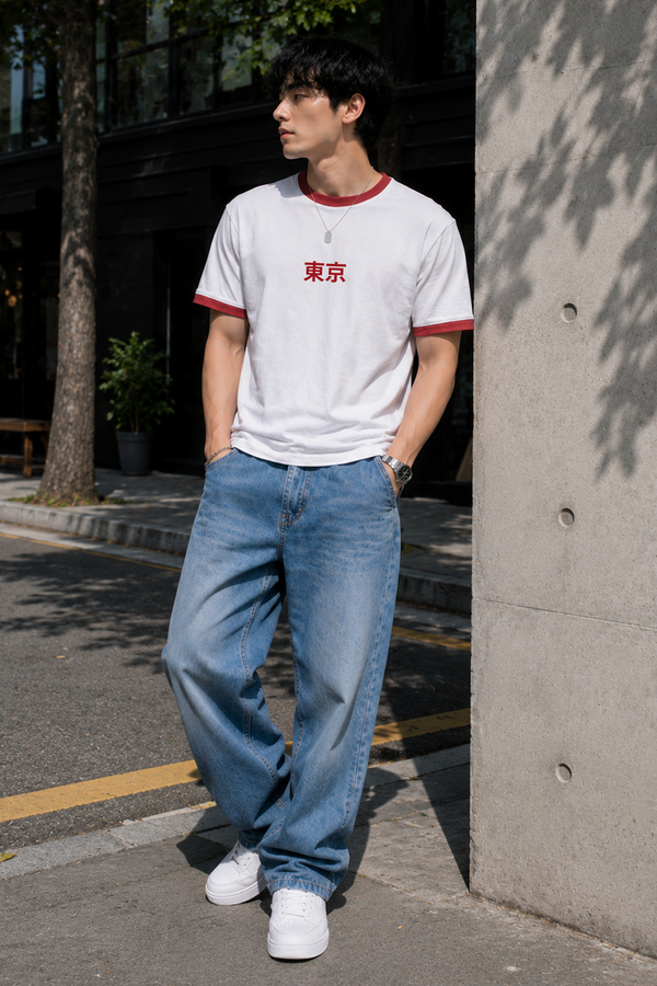 Tokyo - Ringer Cropped Tee