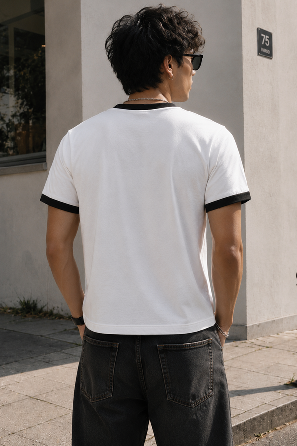 Snoopy - Ringer Cropped Tee