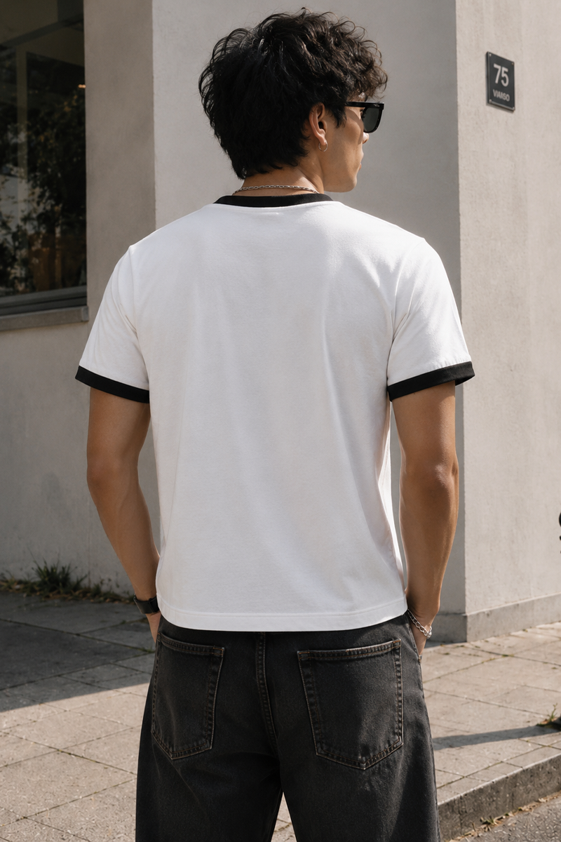 Snoopy - Ringer Cropped Tee