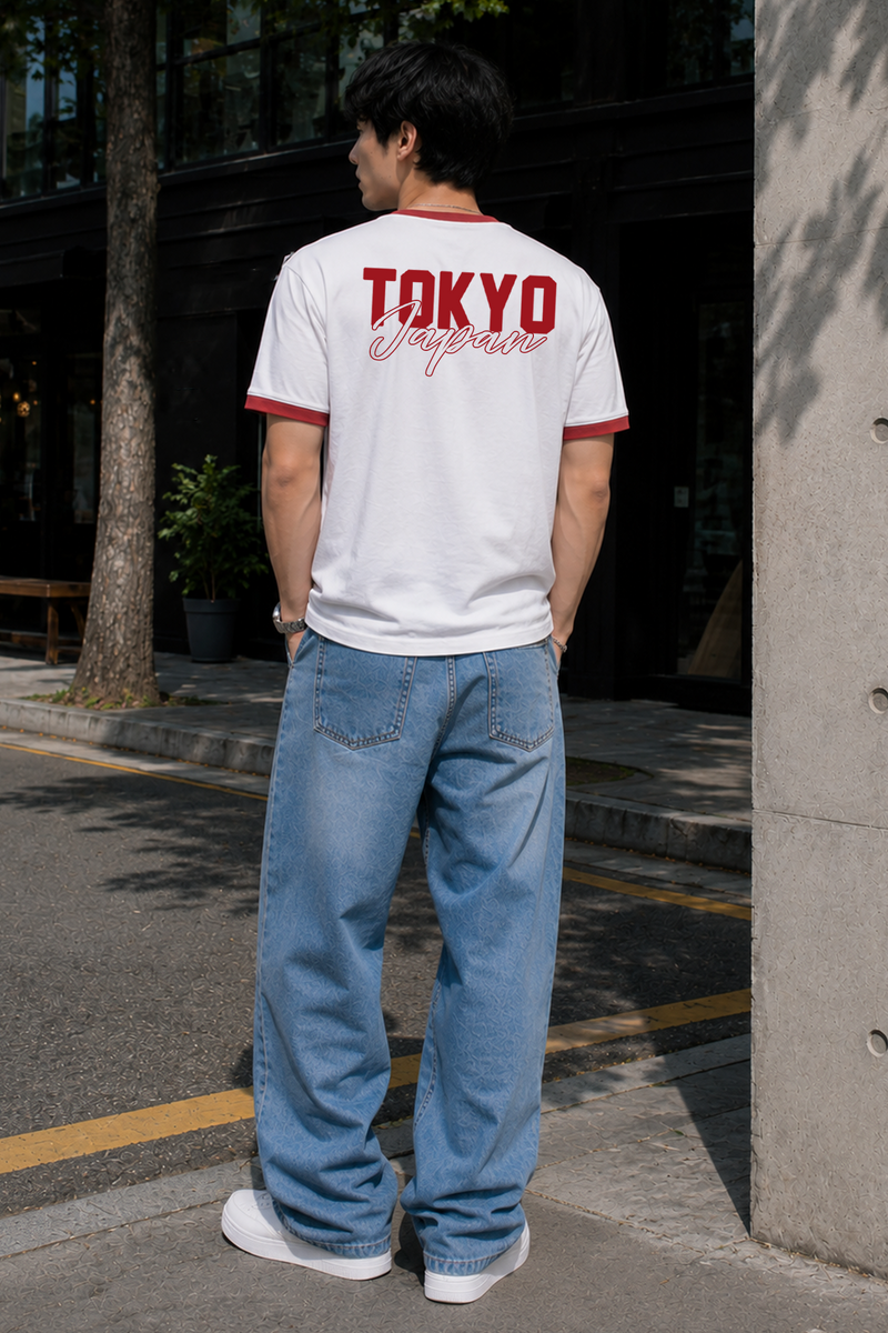 Tokyo - Ringer Cropped Tee