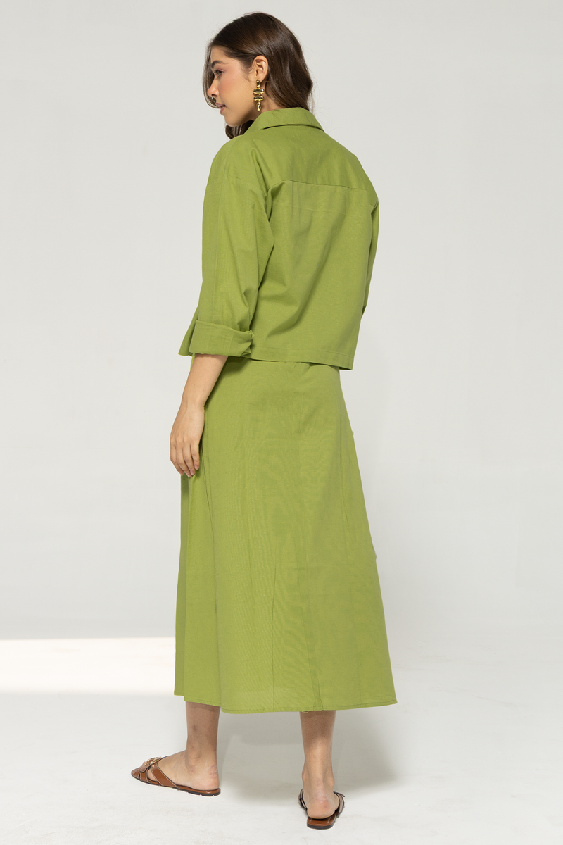 Akaia Linen Set : Green