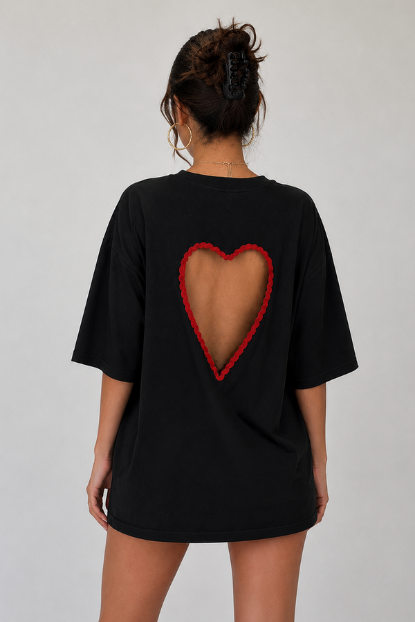 Heart Shape Tee - Black