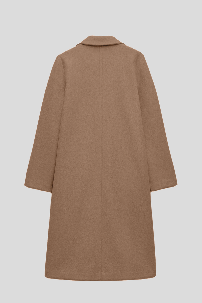 Camel - Wool Blend Long Coat