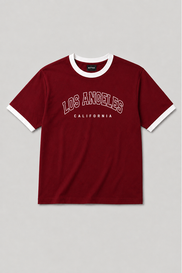 Los Angeles - Ringer Cropped Tee