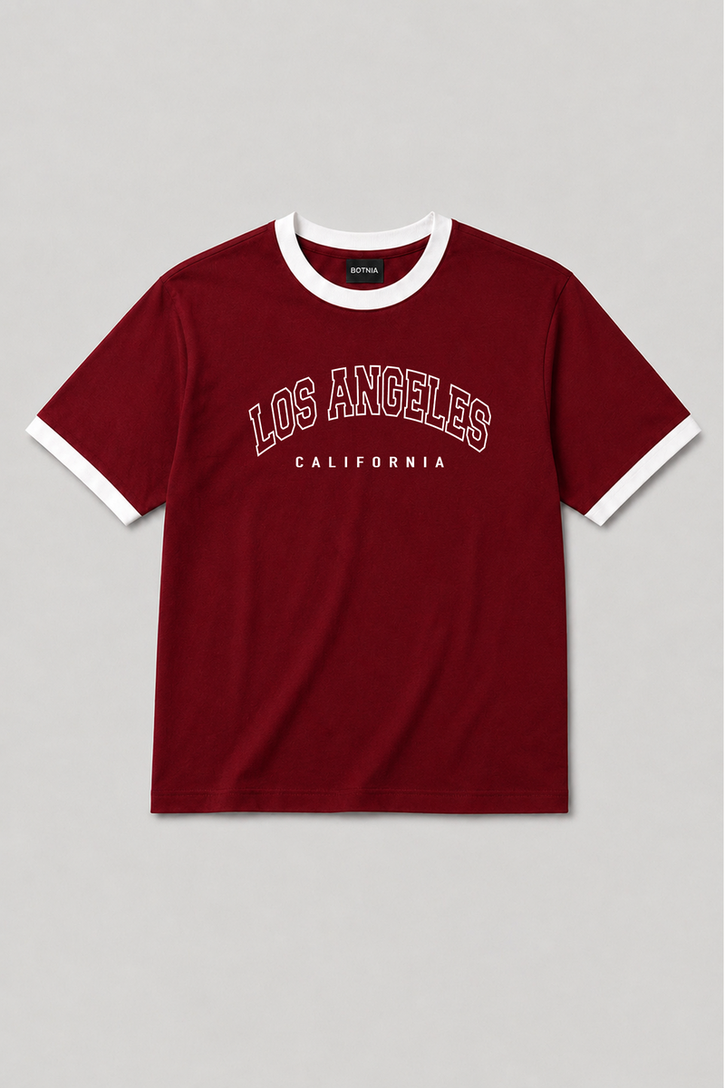 Los Angeles - Ringer Cropped Tee