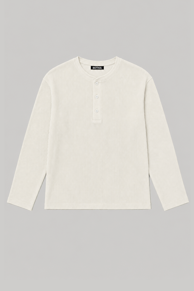 Henley Waffle - Off White