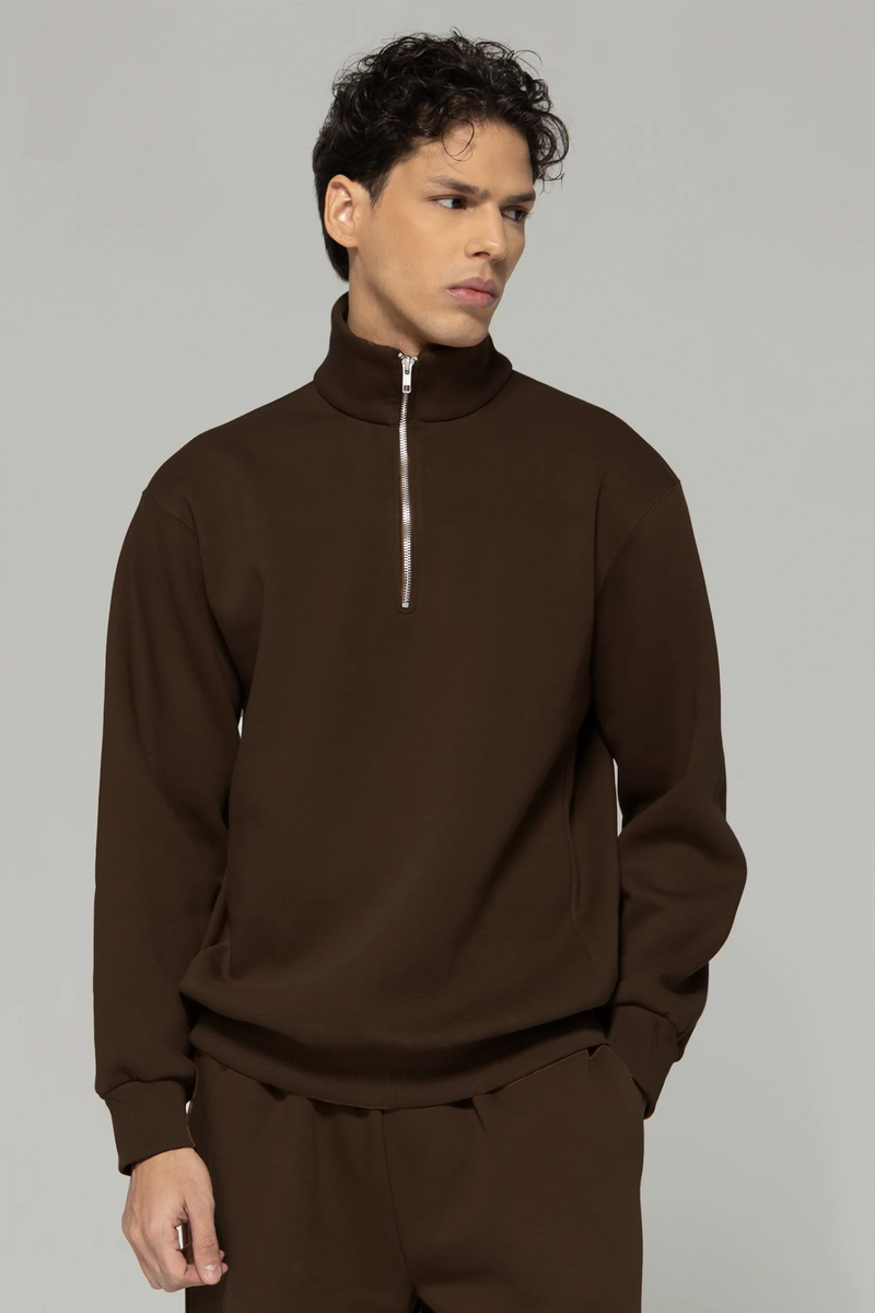 Zip-top Brown Sweatshirt