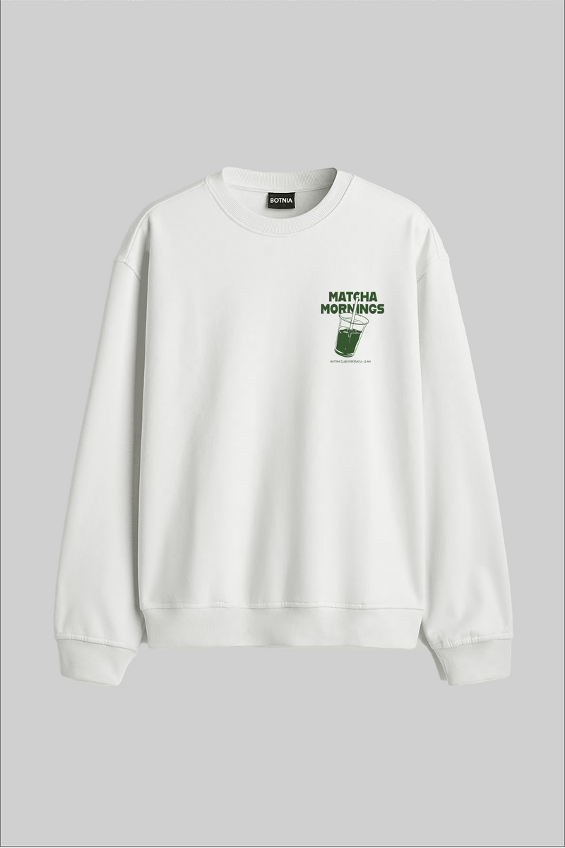 Matcha Mornings - Oversized Sweatshirt
