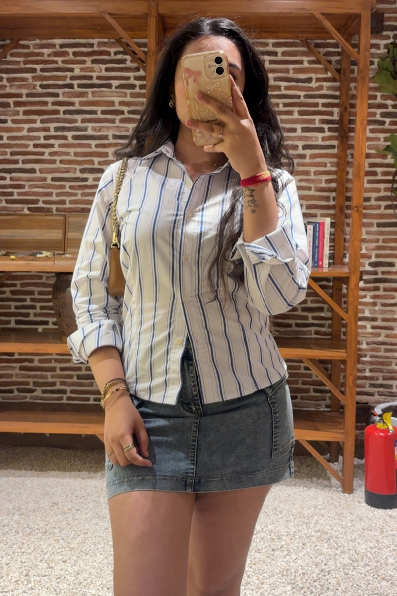 Alfie Shirt : Blue Stripes