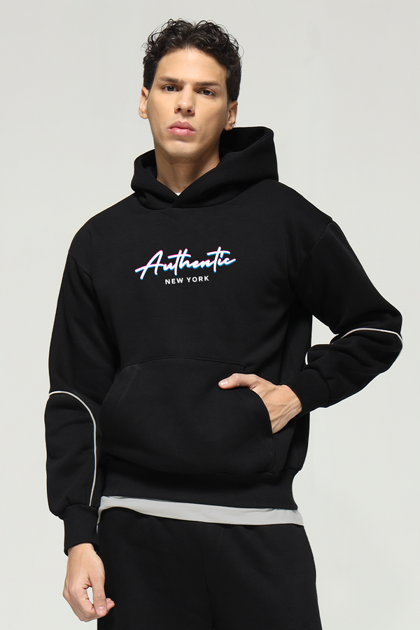 Authentic - Oversized Hoodie - Blod Black