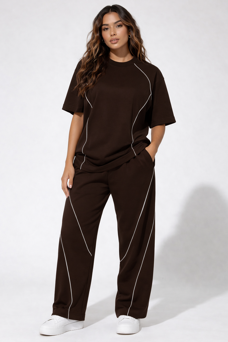 Phantom Line Co-ord Set : Brown