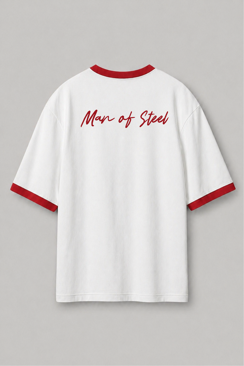 Man of Steel - Ringer Cropped Tee