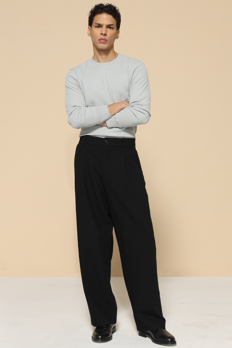 Waffle Long Sleeve T-Shirt - Grey