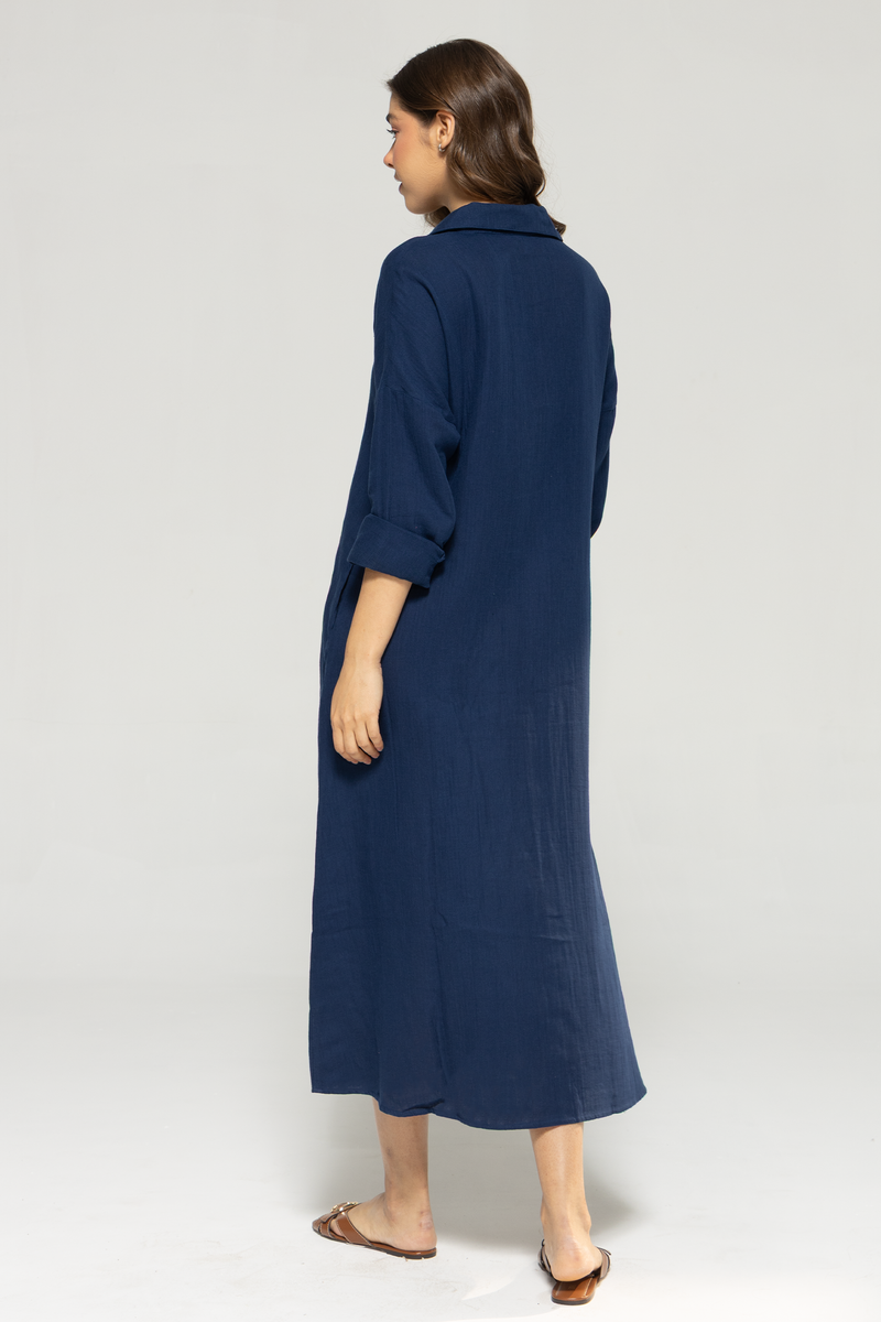 Nora Shirt Dress : Navy