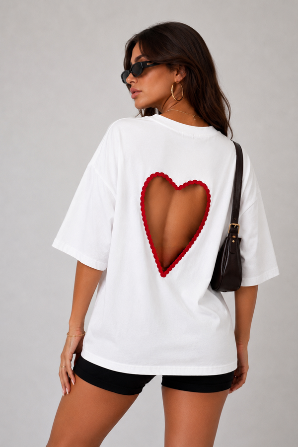 Heart Shape Tee - White