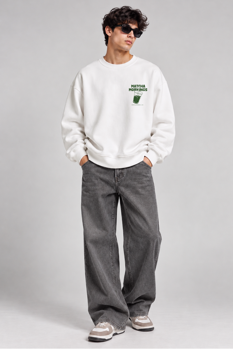 Matcha Mornings - Oversized Sweatshirt