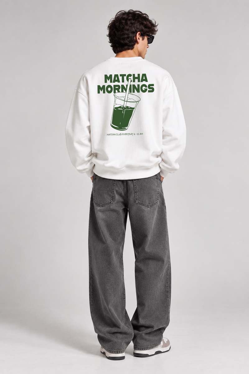 Matcha Mornings - Oversized Sweatshirt