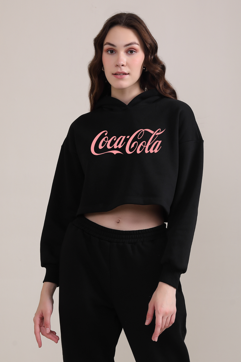 Coca-cola :Crop Hoodie