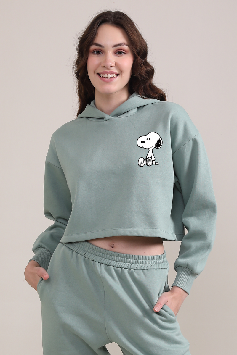 Snoopy-Crop Hoodie