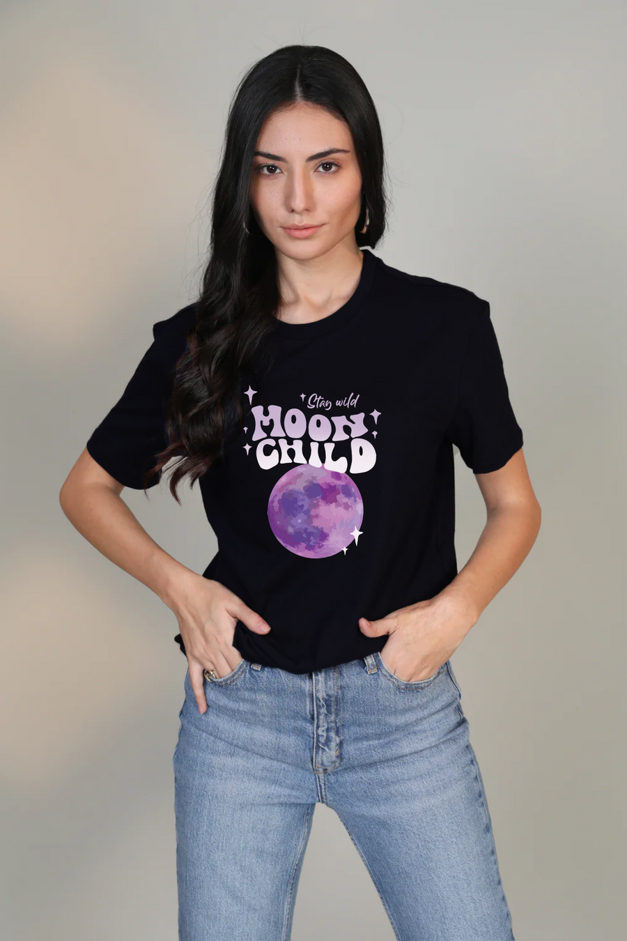 Moon child- Half sleeve t-shirt